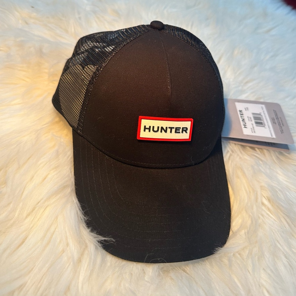 Hunter Black Baseball Hat with Reflective Logo